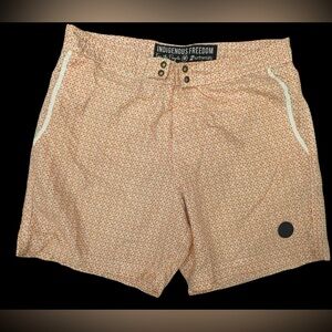 Indigenous Men's Patterned Peach Swim Shorts